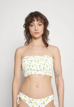 Dameskledingwinkel 15 Seafolly Summer Crush Shirred Long Line Bandeau - Bikinitop - Off-White
