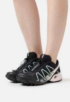 Salomon Speedcross 3 - Sneakers Laag - Black/Bleached Aqua/Silver Metallic