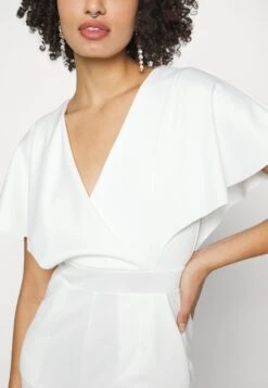 Wedding Betty V Neck Wrap - Jumpsuit - White -Dameskledingwinkel c881f6ba37fb47679d7c7bf7b789dc5f