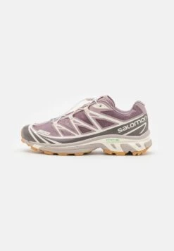 Salomon Xt-6 Unisex - Sneakers Laag - Quail/Plum Kitten/Vanilla Ice